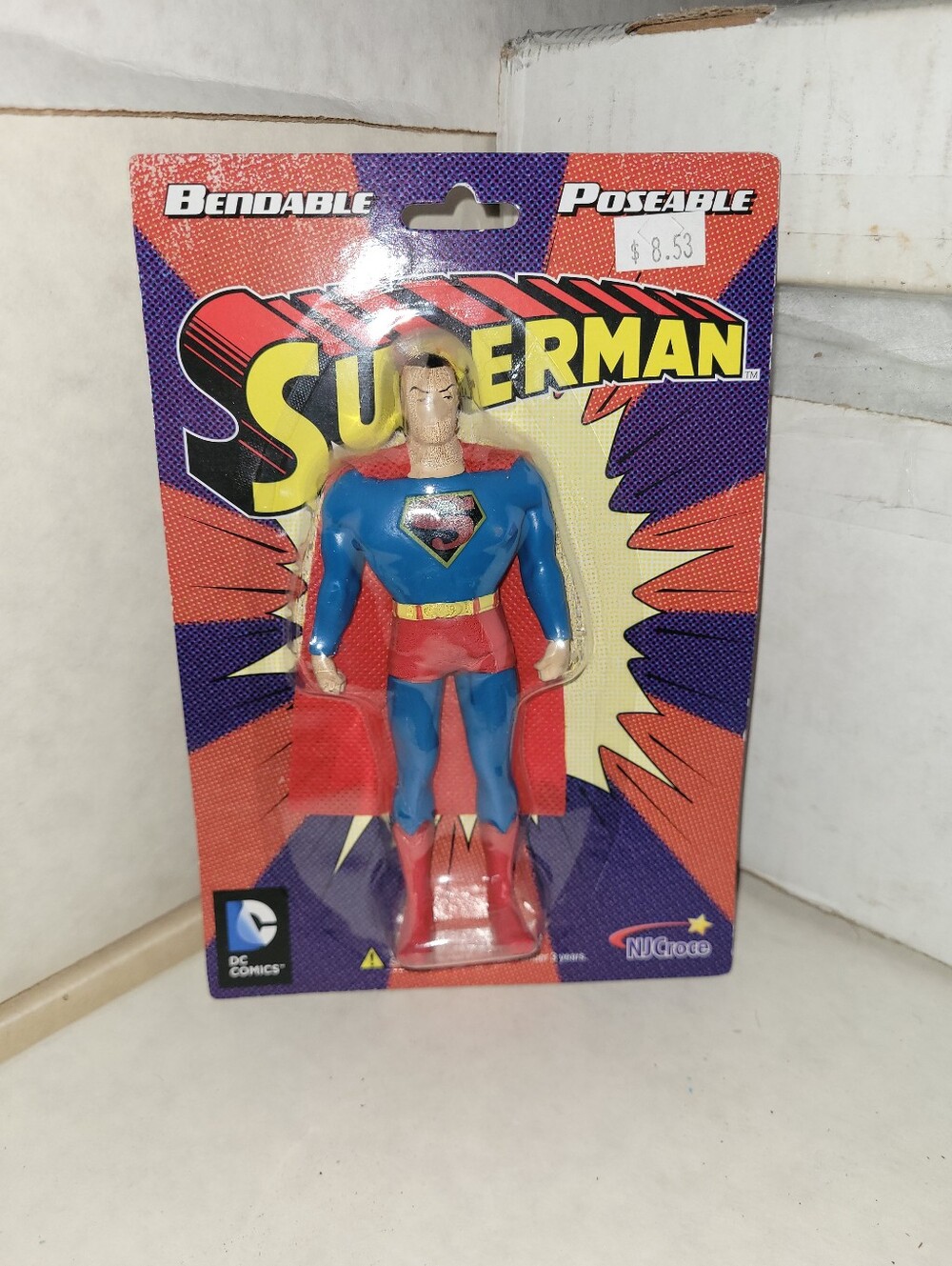 NJCroce Superman Bendable Poseable DC Comics Action Figure NIP
